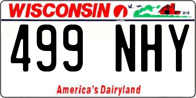 WI license plate 499NHY