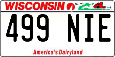 WI license plate 499NIE