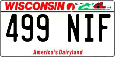 WI license plate 499NIF