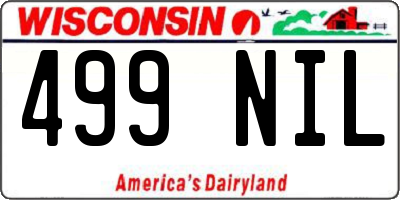 WI license plate 499NIL