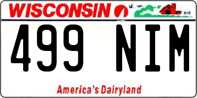 WI license plate 499NIM