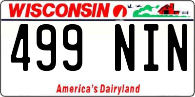 WI license plate 499NIN