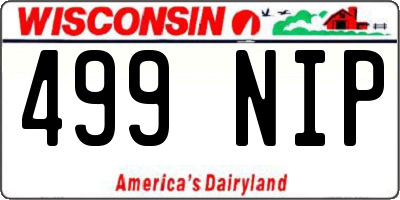 WI license plate 499NIP