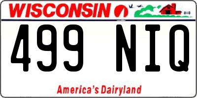 WI license plate 499NIQ