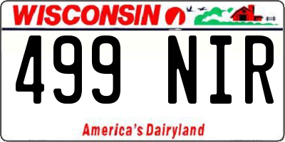 WI license plate 499NIR