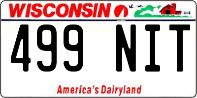 WI license plate 499NIT