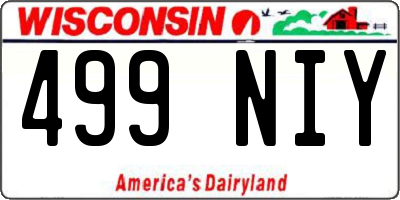 WI license plate 499NIY