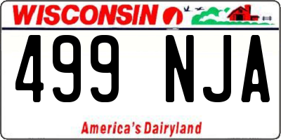 WI license plate 499NJA