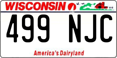 WI license plate 499NJC