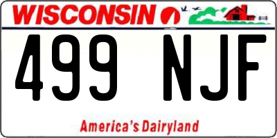 WI license plate 499NJF