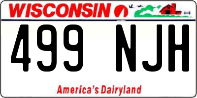 WI license plate 499NJH