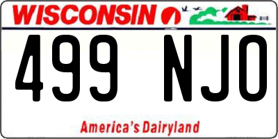 WI license plate 499NJO