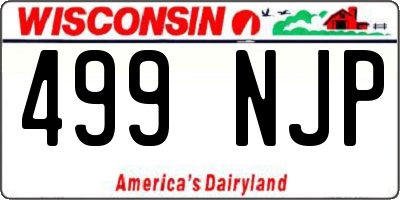 WI license plate 499NJP
