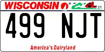 WI license plate 499NJT