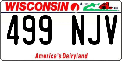 WI license plate 499NJV