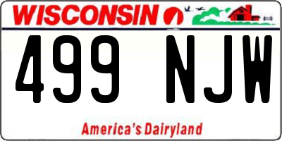 WI license plate 499NJW