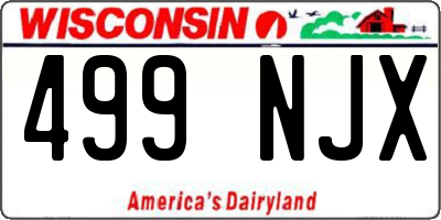 WI license plate 499NJX
