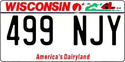WI license plate 499NJY