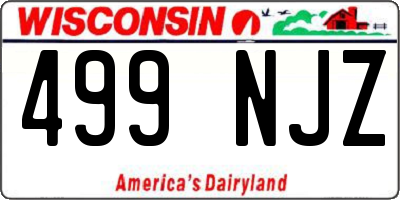 WI license plate 499NJZ