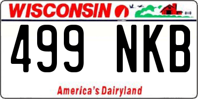 WI license plate 499NKB