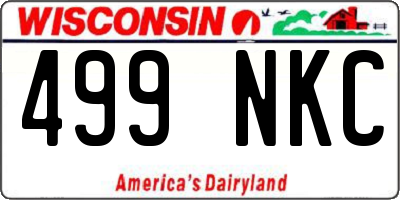 WI license plate 499NKC