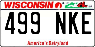 WI license plate 499NKE