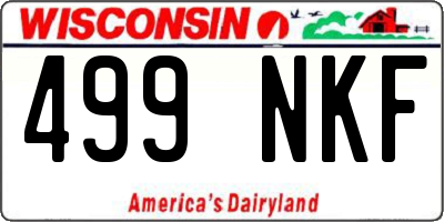 WI license plate 499NKF