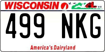 WI license plate 499NKG