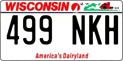 WI license plate 499NKH
