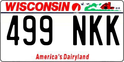 WI license plate 499NKK
