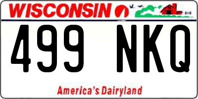 WI license plate 499NKQ