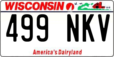 WI license plate 499NKV