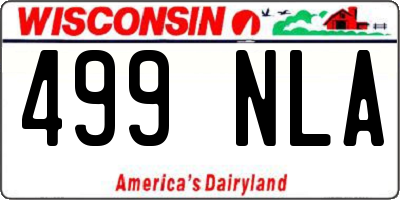 WI license plate 499NLA
