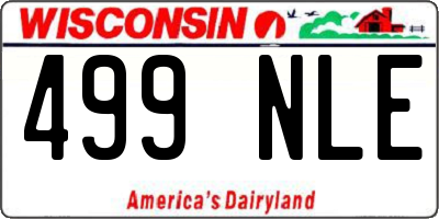 WI license plate 499NLE
