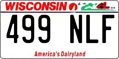 WI license plate 499NLF