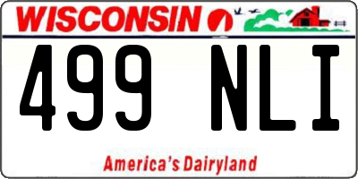 WI license plate 499NLI