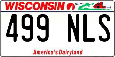 WI license plate 499NLS