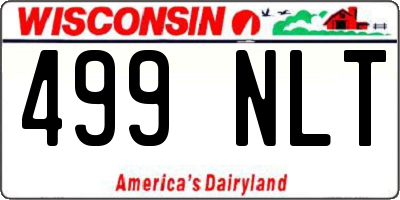 WI license plate 499NLT