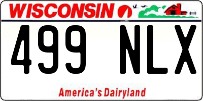 WI license plate 499NLX