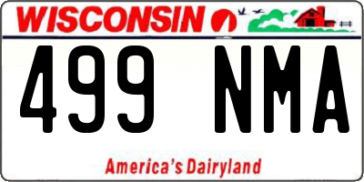 WI license plate 499NMA