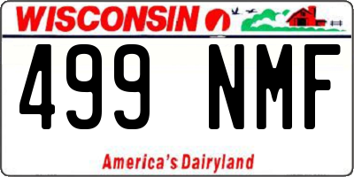 WI license plate 499NMF