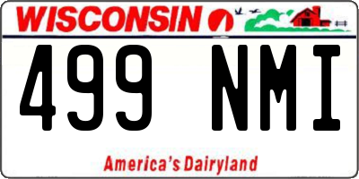 WI license plate 499NMI