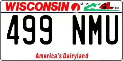WI license plate 499NMU