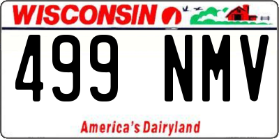 WI license plate 499NMV