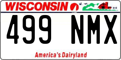 WI license plate 499NMX