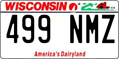 WI license plate 499NMZ
