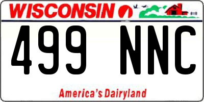 WI license plate 499NNC