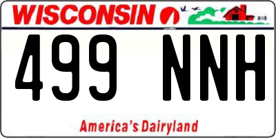 WI license plate 499NNH