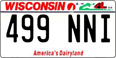 WI license plate 499NNI