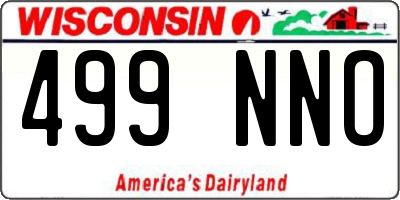 WI license plate 499NNO